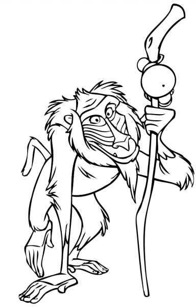 Раскраски Король Лев Рафики