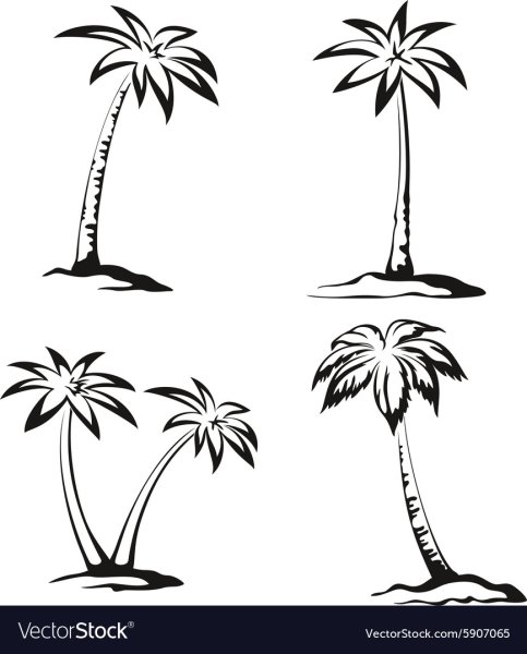 Пальма трафарет