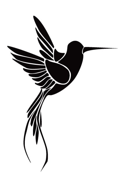 Трафарет птицы