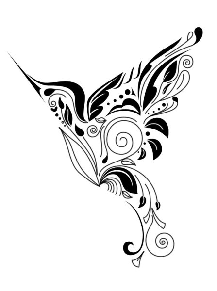 Колибри стилизация