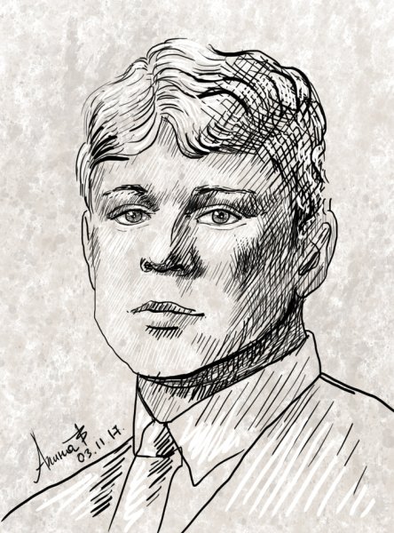 Легкий рисунок Есенина