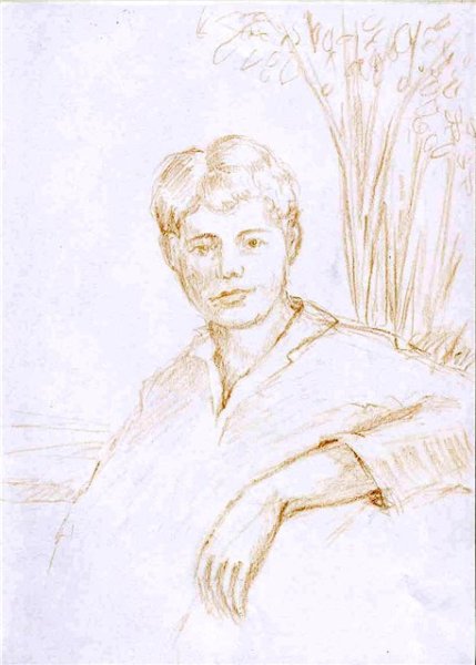 Анненков Юрий Sergei Yesenin, Russian poet