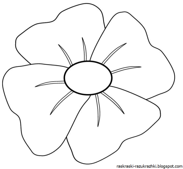 Трафарет цветов для раскрашивания