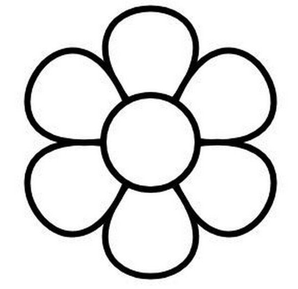Раскраска цветок без стебля