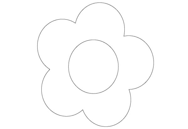 Цветочек контур