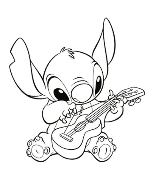 Стич раскраска