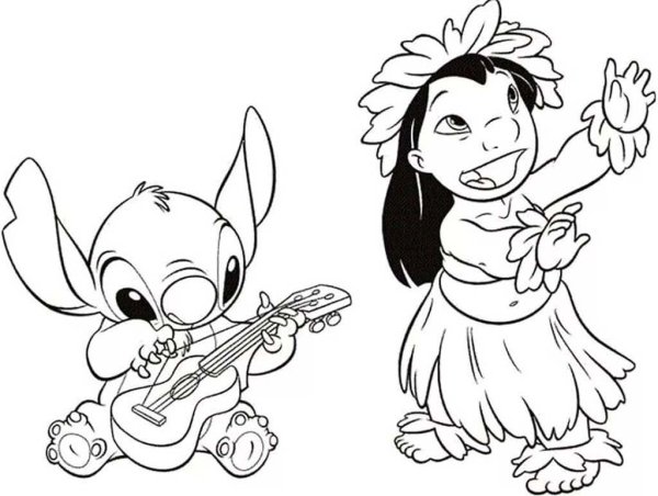 Раскраски Lilo Stitch