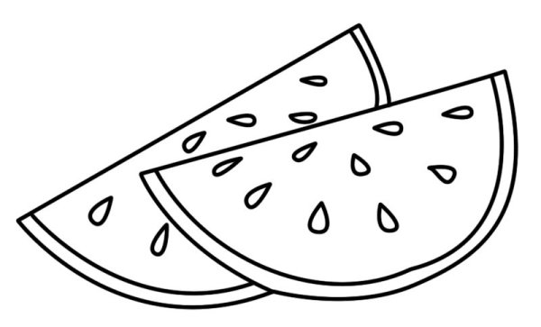 Арбуз раскраска