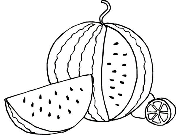 Арбузная раскраска