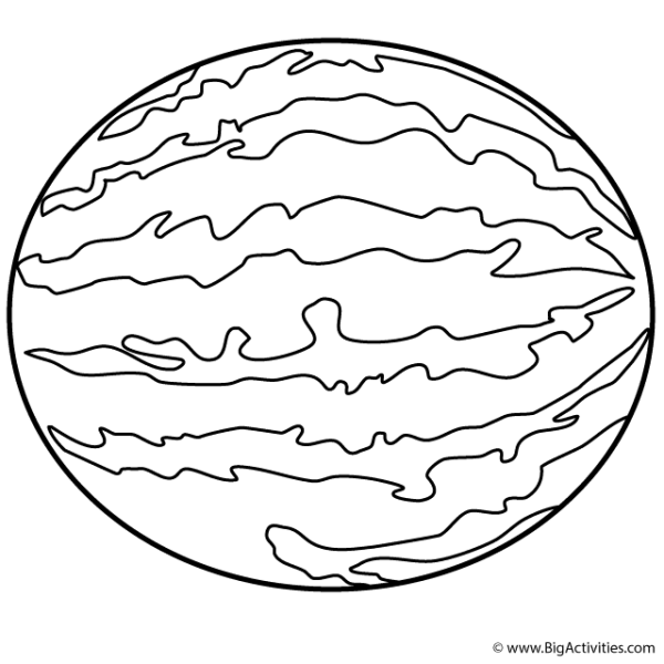 Арбуз раскраска