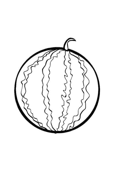 Кусочек арбуза раскраска
