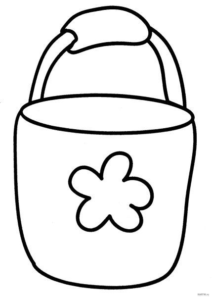 Ведро раскраска для детей