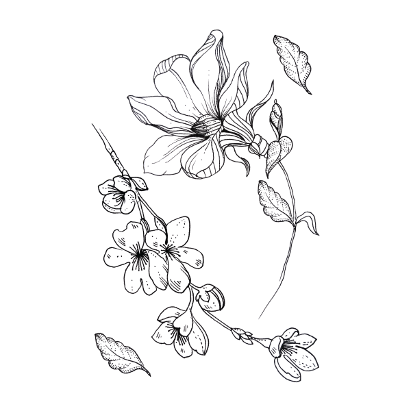 Сакура тату эскизы