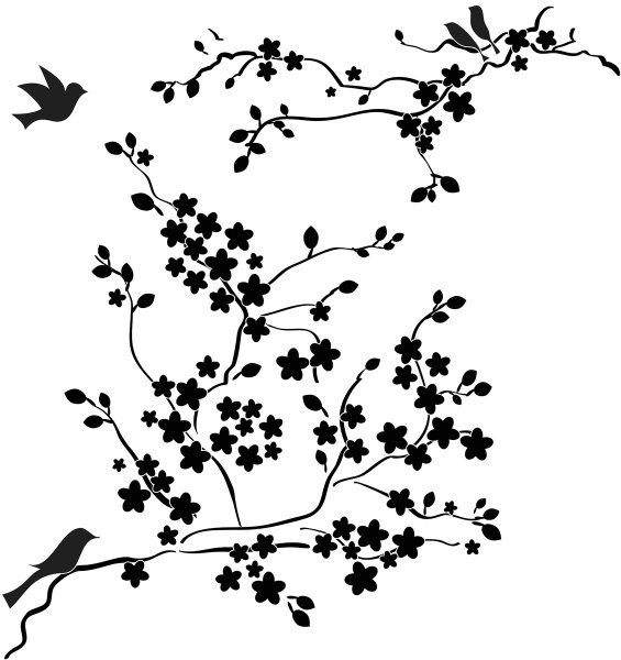 Ветка для декора контур