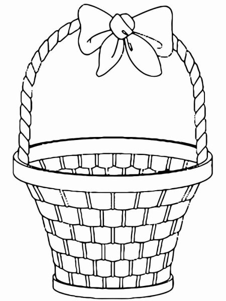 Корзина раскраска для детей