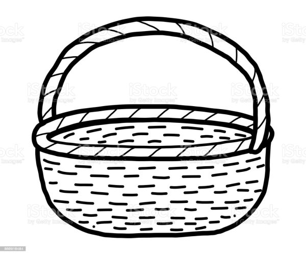 Раскраска корзина пустая