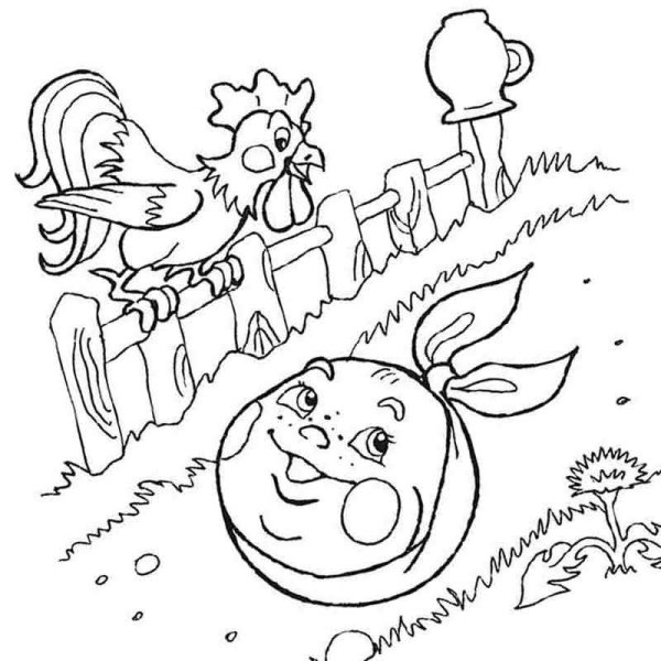 Колобок трафарет