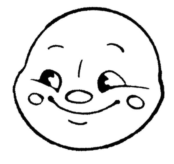 Колобок раскраска для детей