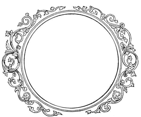 Круглые Винтажные рамки