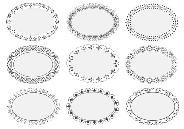 Рамка цветы черно белая