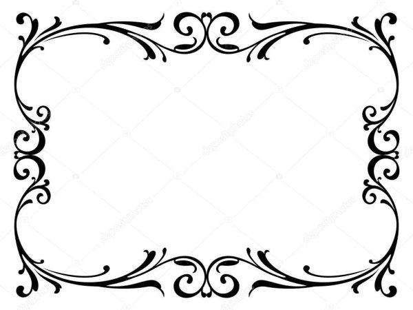 Красивая рамка раскраска