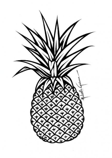 Ананас трафарет