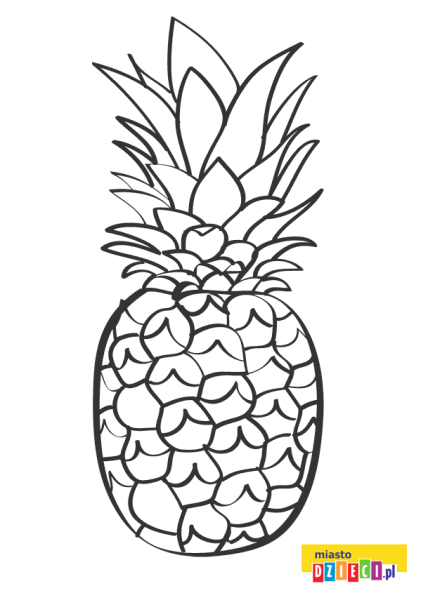 Ананас раскраска для детей