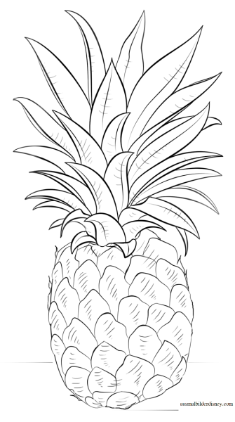Ананас раскраска для детей