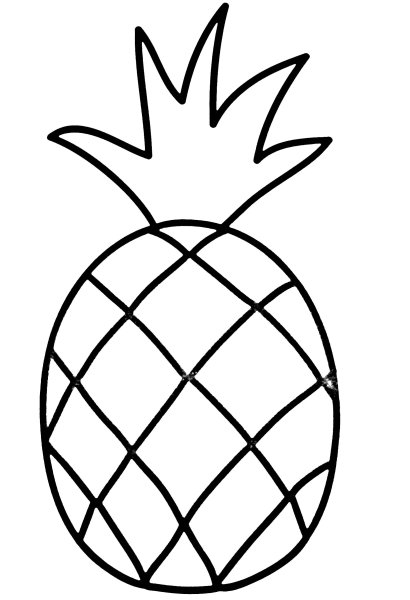 Ананас картинка раскраска
