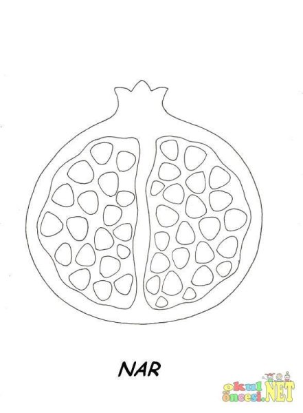 Гранат трафарет для броши