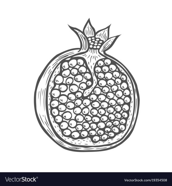 Гранат трафарет