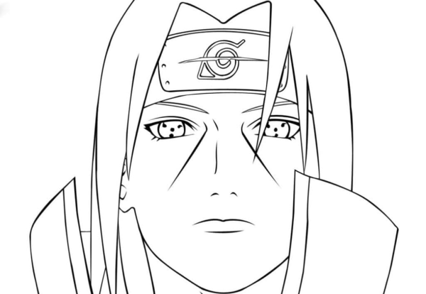Наруто раскраска Итачи Учиха