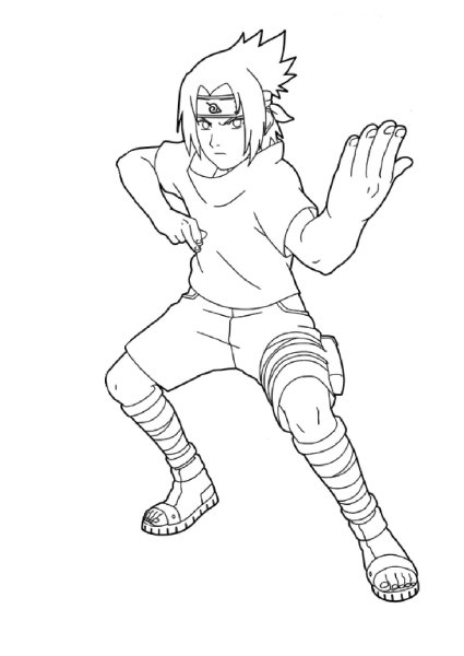 Naruto раскраски Наруто Саске