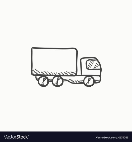 Грузовик доставки эскиз