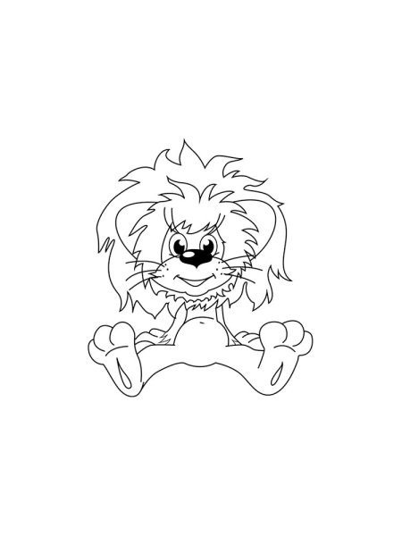Львенок из мультфильма Львенок и черепаха раскраска