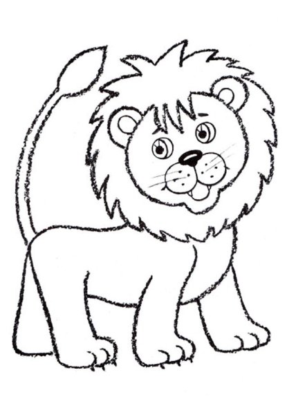 Раскраска «львёнок»