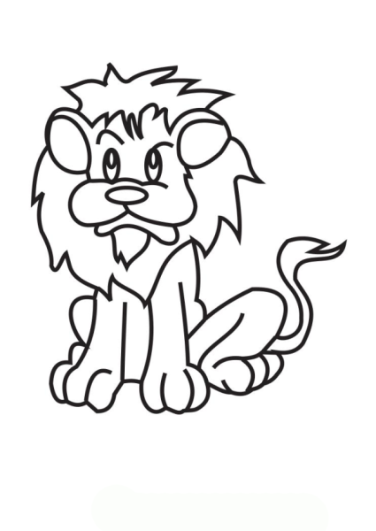 Раскраска «львёнок»