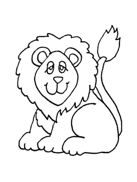 Лев для раскрашивания