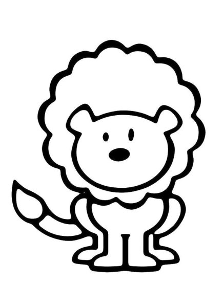 Львенок раскраска для детей