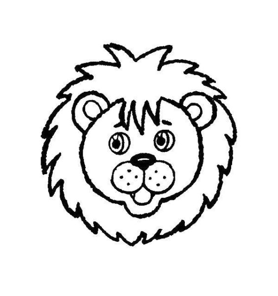 Львенок раскраска для детей