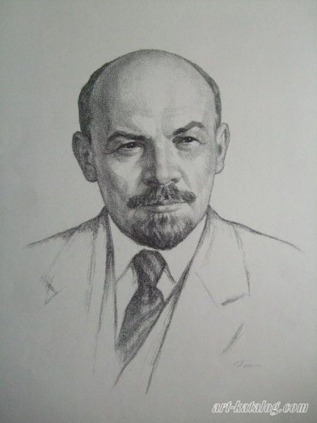 Профиль Ленина и Сталина