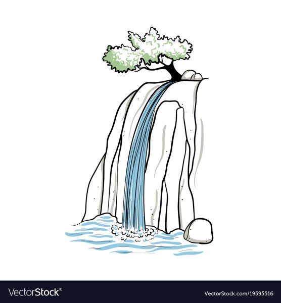 Водопад карандашом