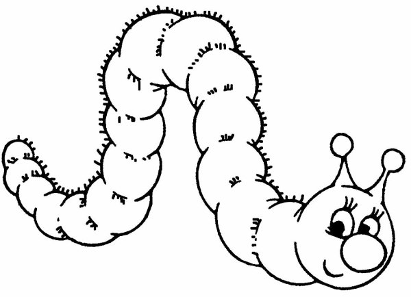 Гусеница раскраска для детей