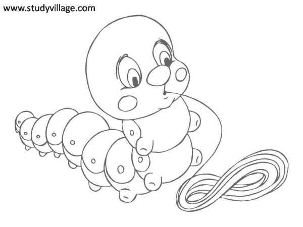 Гусеница раскраска настоящая