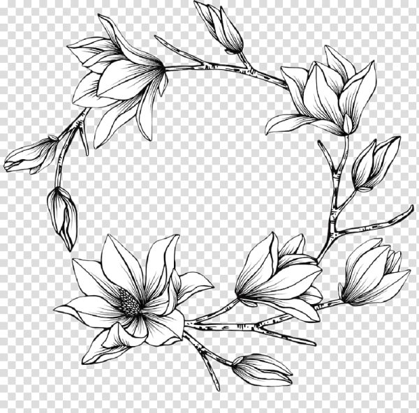 Ветка цветов эскиз