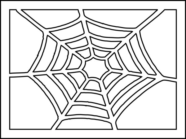 Паутинка трафарет