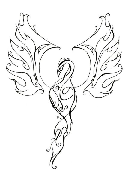 Контурные узоры Феникс