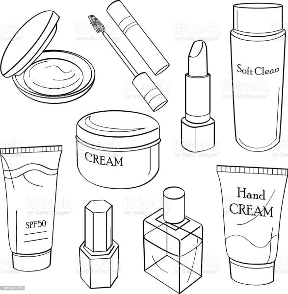 Раскраски косметика для девочек