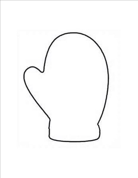 Рукавица трафарет