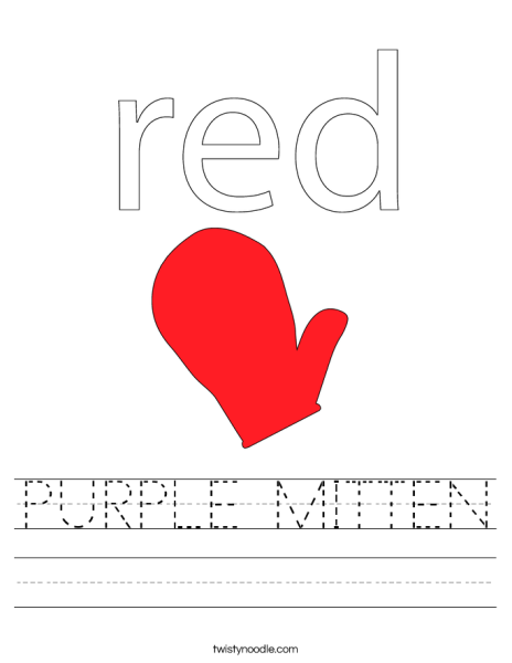 Трафарет варежки